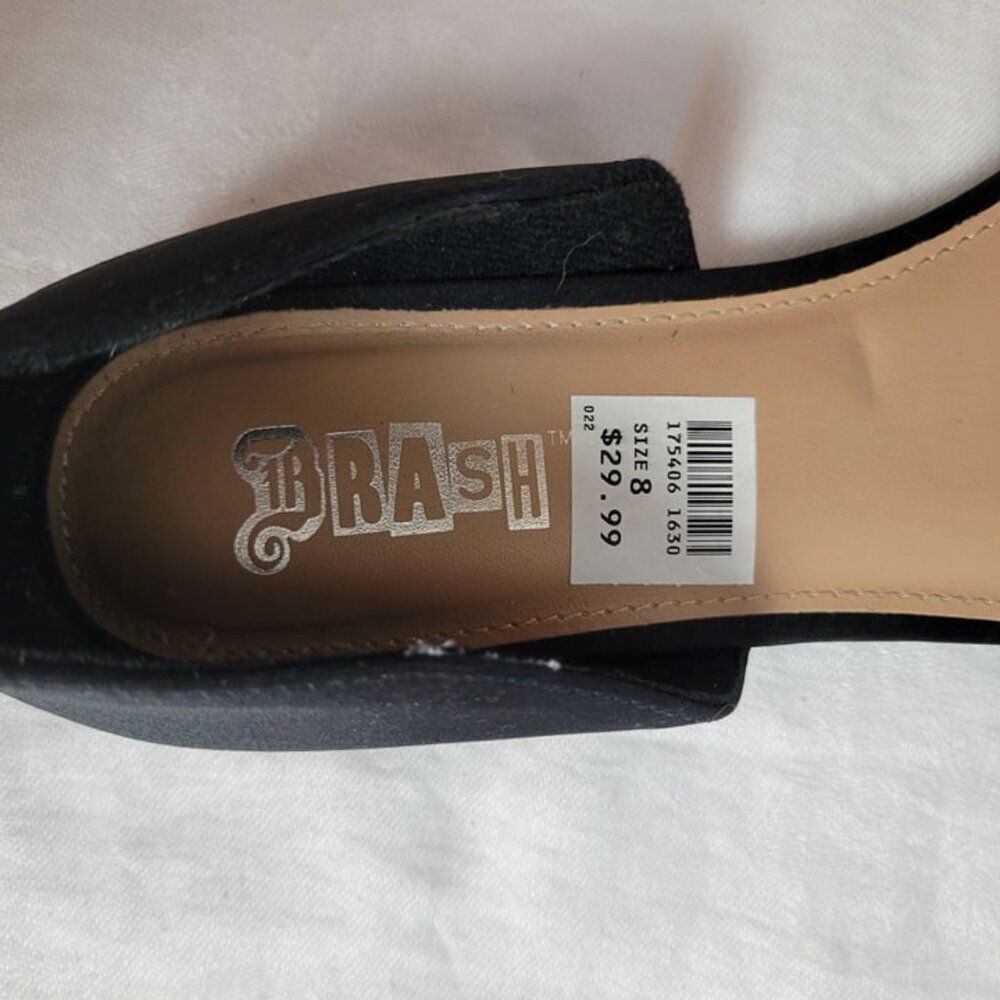 NEW Drash Brash 8 Women's Shoes black w/bow/ruffle Sandals slip on NWT - Picture 10 of 11